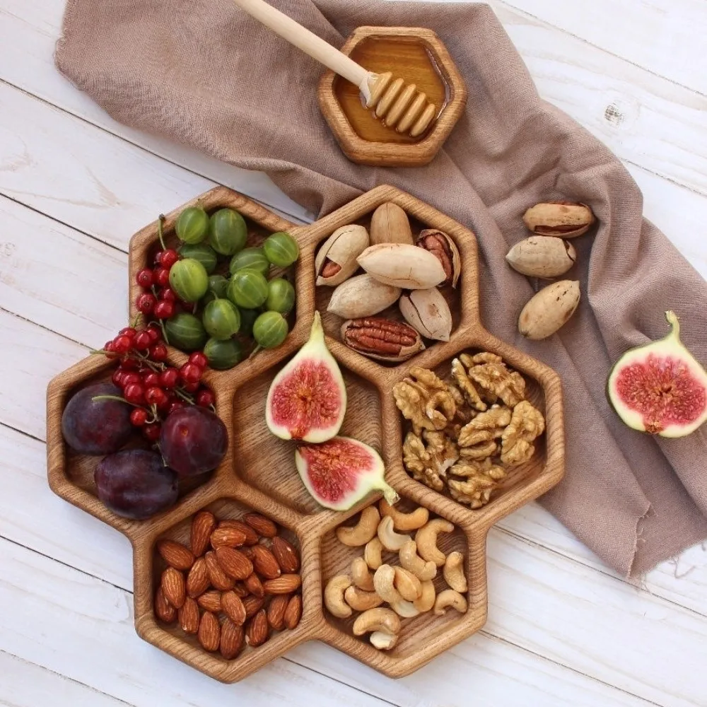 Менажница тарелка деревянная сервировочная декоративная Blessed HOME / D27 | Дом и сад