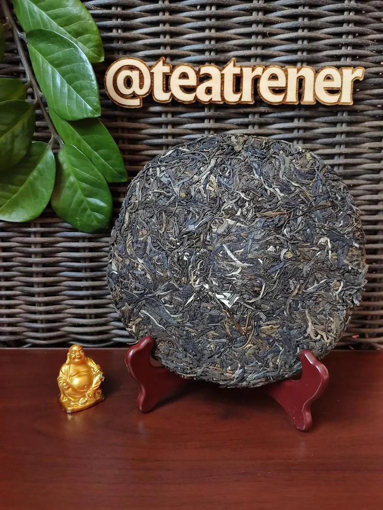Tea Puer shen puer Шен Пуэр Зеленый Юньань Bulan Shan Gu Shu ГУ И &quotКороль дерева&quot 357 гр. tea -