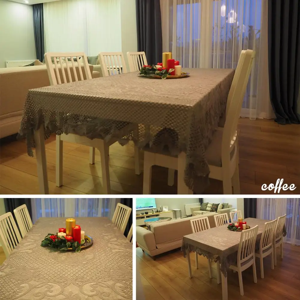 Турецкая трикотажная кружевная Скатерть для свадьбы или домашнего декора
