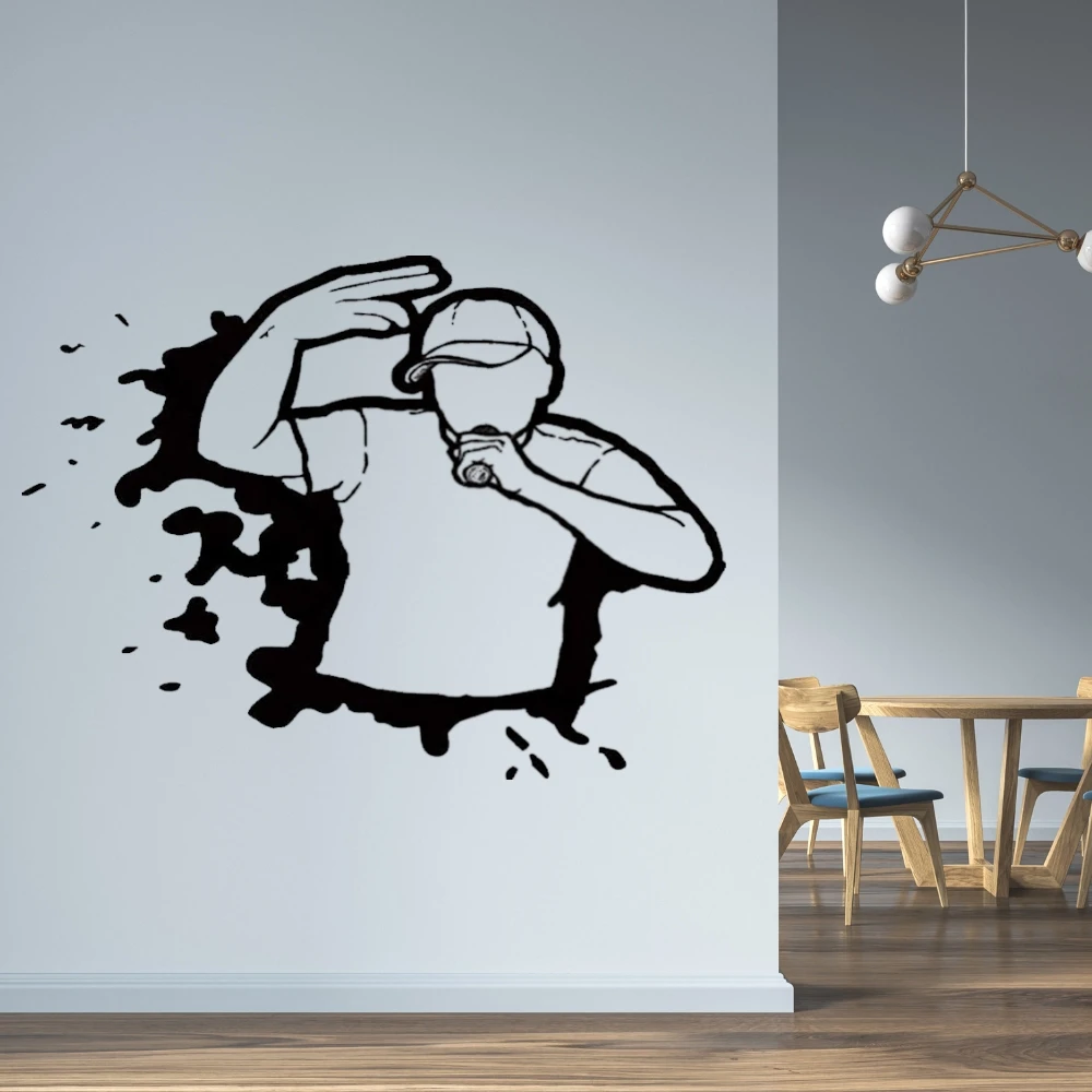 Rapper Hip Hop Music Battle Rap Wall Sticker Decal Artist Home Bedroom Art Decoration A00537 | Дом и сад