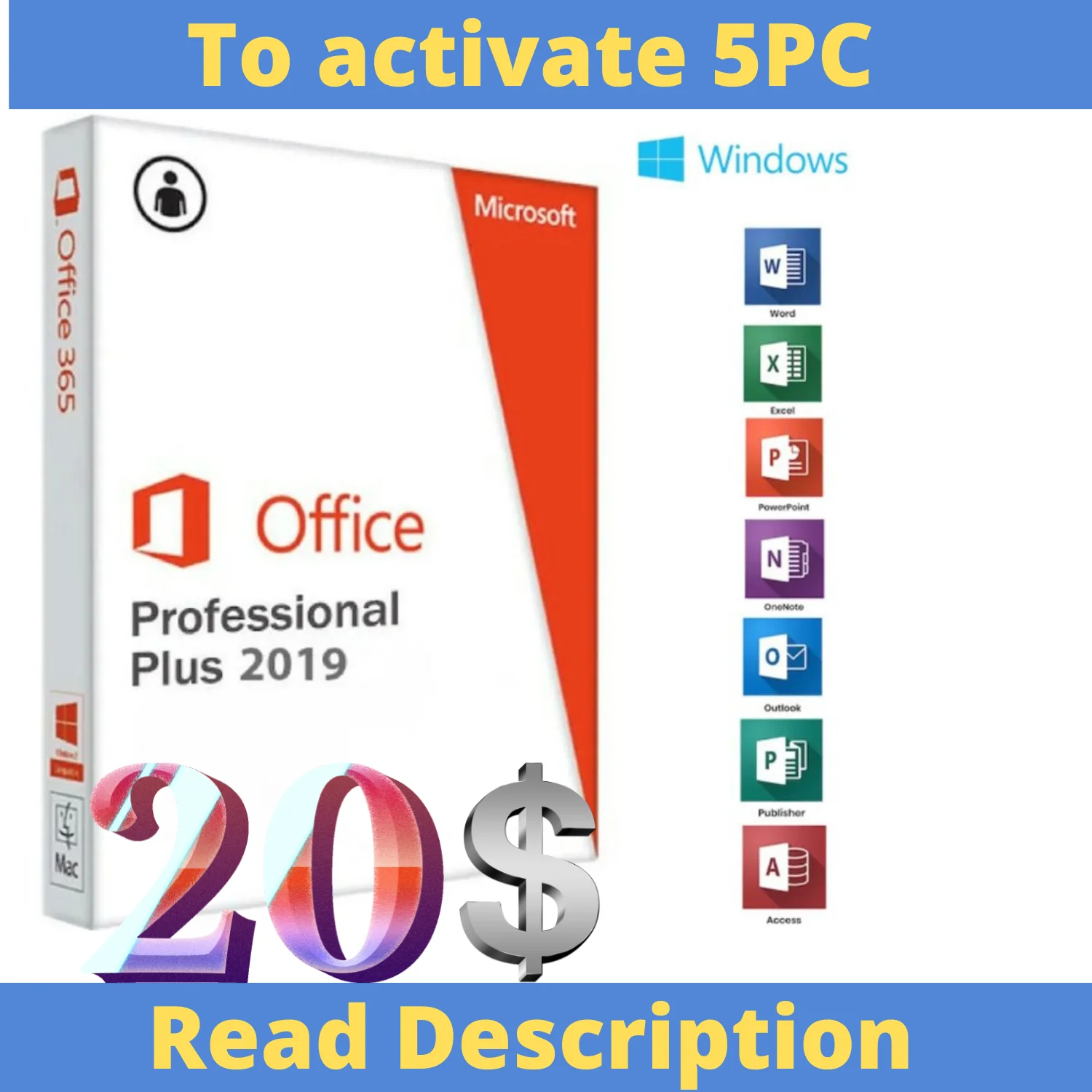 

{Microsoft Office 2019 professional Plus key Global Works All Country And Language Read Description}