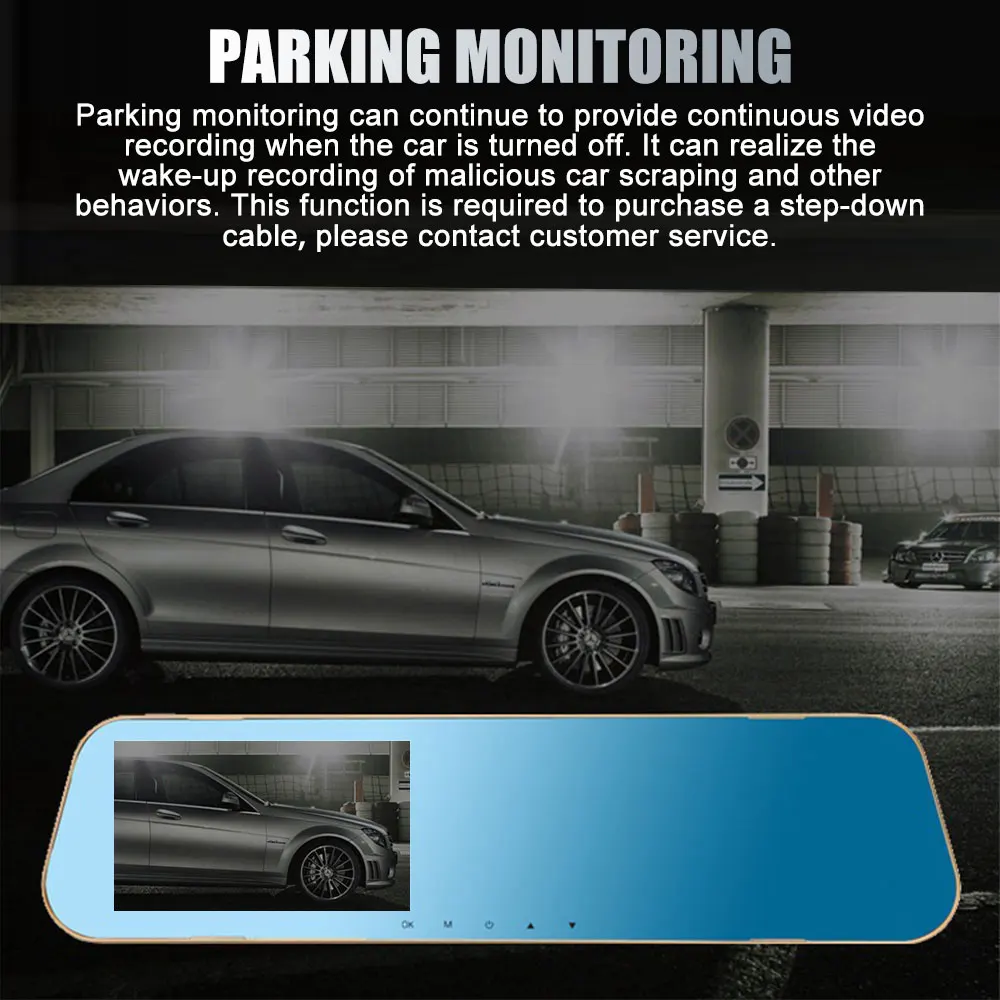 Rearview Mirror Car Driving Recorder 1080P Full HD LED Night Vision DVR Registrar Motion Detection Dash Cam Auto Camera | Автомобили и