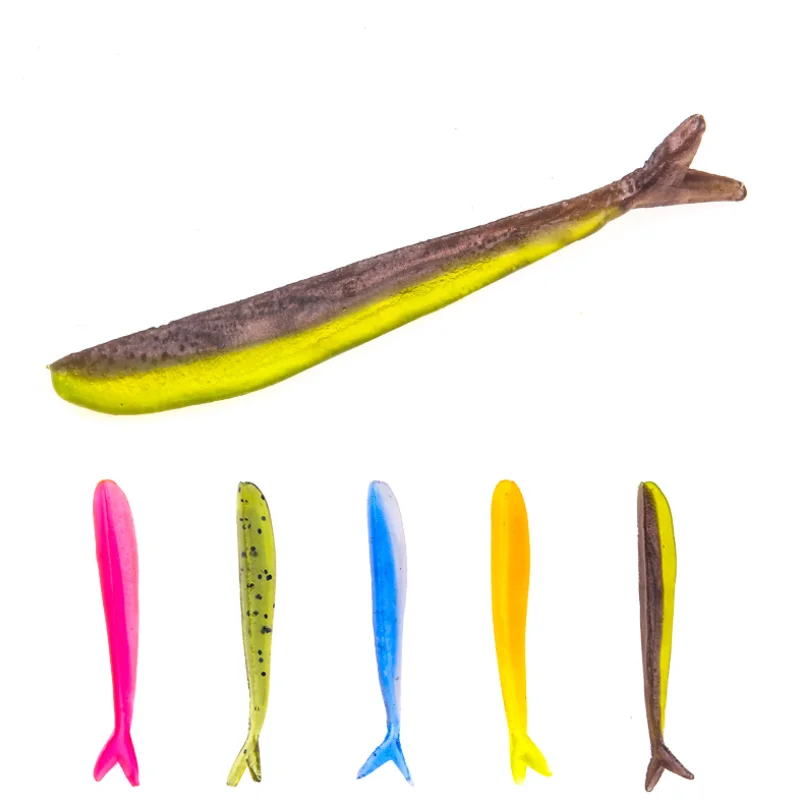

5 Pcs/Lot Baits Soft Baits Color Silica Gel Fork-tail Simulation Bass Warped Mouth Freshwater Sea Baits Fishing Gear