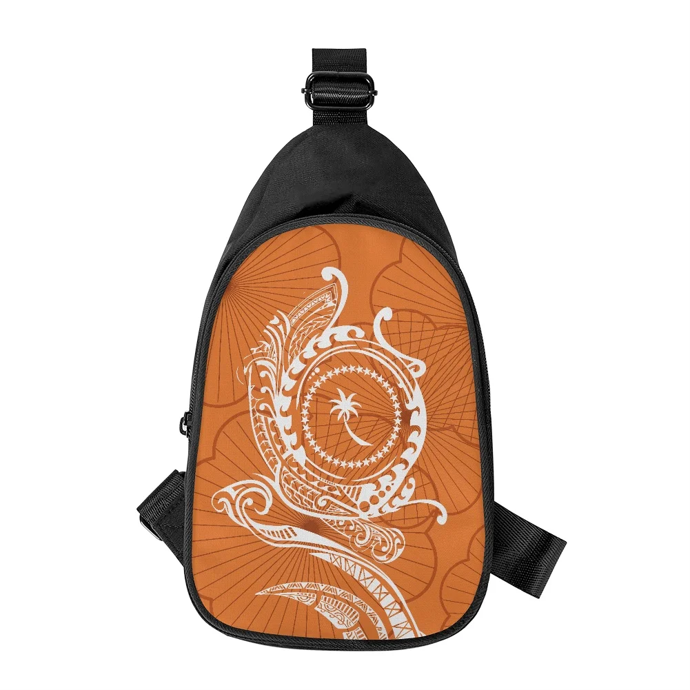 

Men Shoulder Bags Chuuk State Flag Logo Crossbody Bags for Men Anti Theft Sports Chest Bag Polynesian Print Messengers Bag