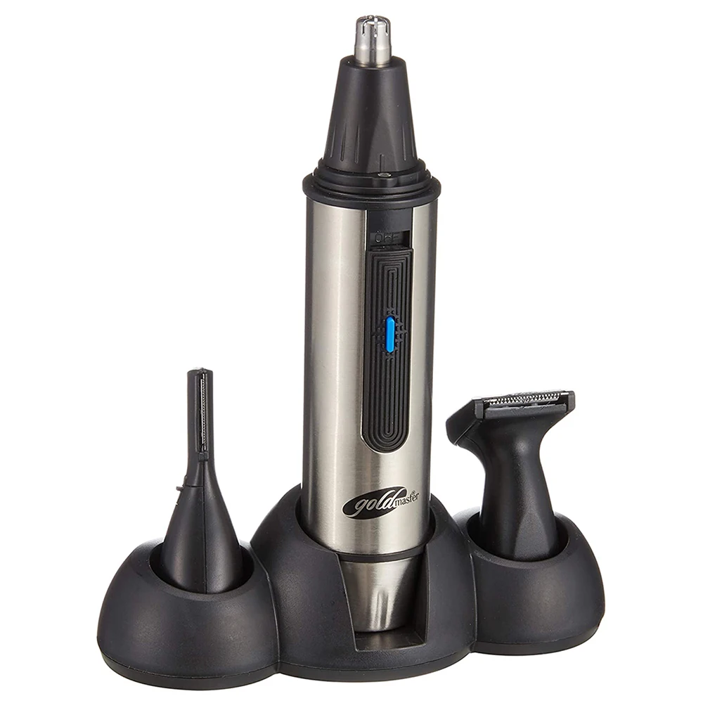 Goldmaster Clipper,Powered By 1 AA Battery,Easy to Use and Light Design,Stainless Steel Body,Trimmer For Men