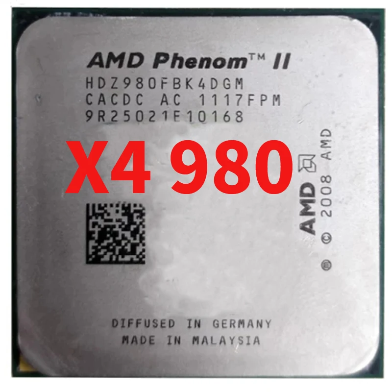 

AMD Phenom II X4 980 3.7 GHz Quad-Core CPU Processor HDZ980FBK4DGM Socket AM3