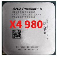 amd phenom ii x4 980 3 7 ghz quad core cpu processor hdz980fbk4dgm socket am3