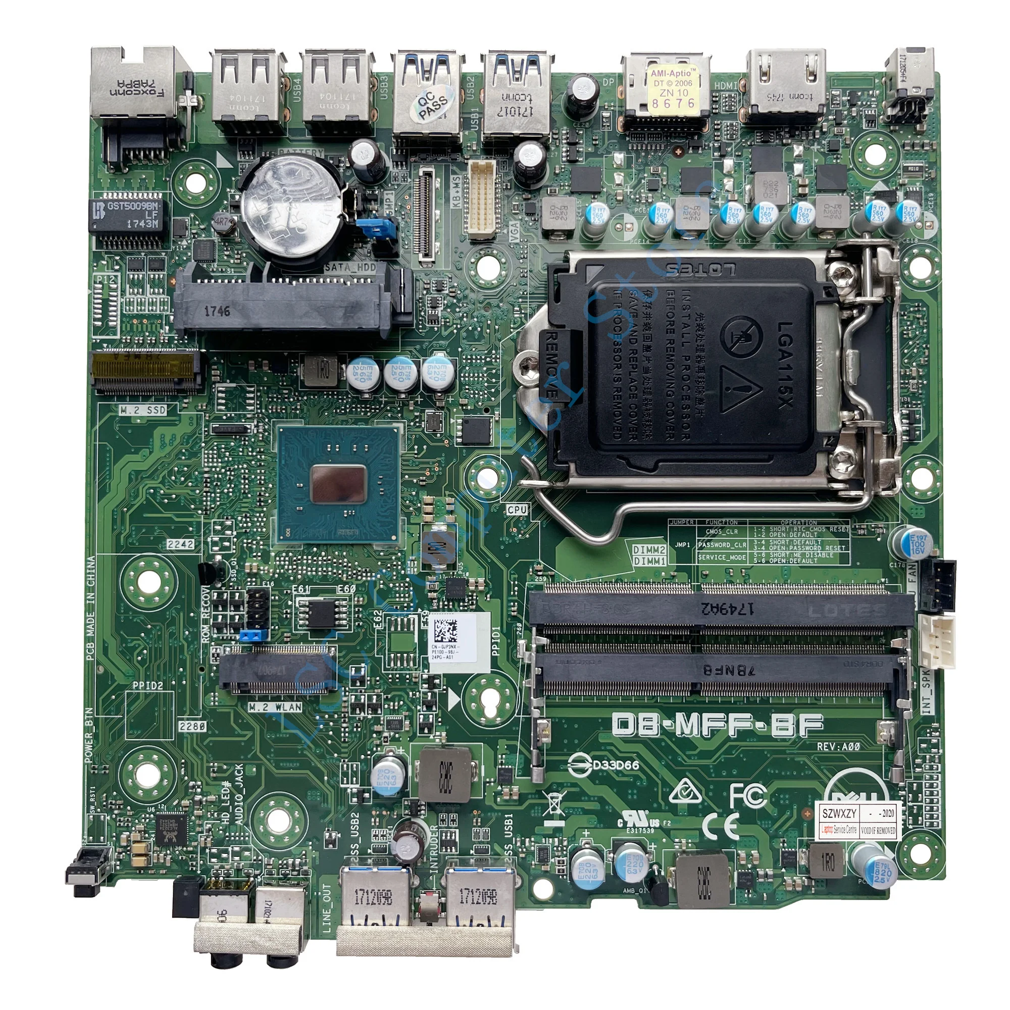 LSC для Dell OptiPlex 3050 M MFF настольная материнская плата CN-0JP3NX 0JP3NX JP3NX D8-MFF-BF LGA 1151 DDR4 100%