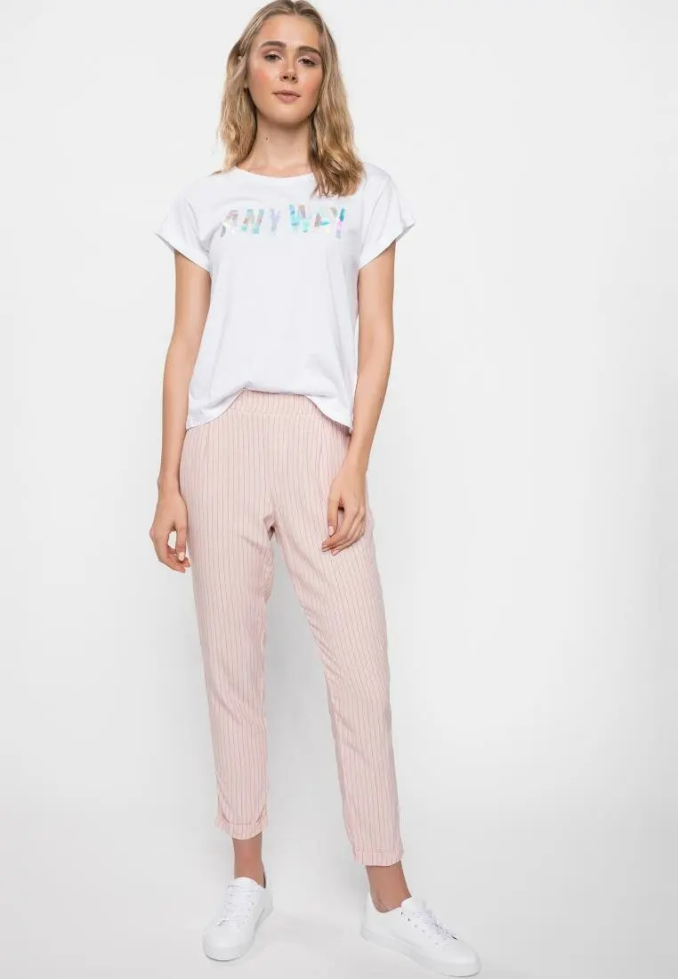 DeFacto новые осенние женские брюки полосатые повседневные шаровары корейские