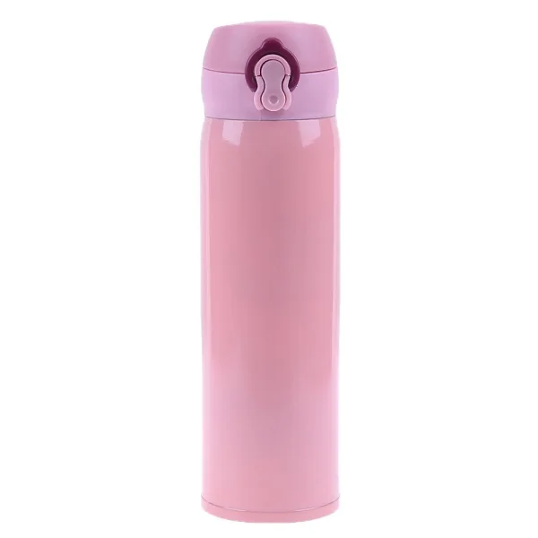 450ml-pink 450 мл кружка для путешествий термос для воды из нержавеющей стали с двойными стенками Термокружка Вакуумная чашка для школы домашняя бутылка для чая кофе бутылка для напитков - Цвет: 450ml-pink