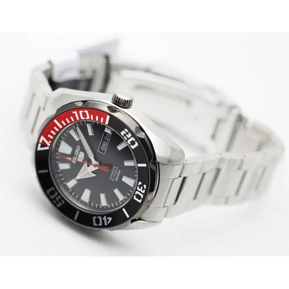 Мужские спортивные часы Seiko 5 с автоматическим циферблатом SRPC57K1 черные из