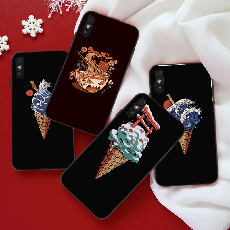 

Japanese ice cream ramen Phone Case For Xiaomi Redmi 9i 9AT 9 9T 9C Note9 9Pro 9T 9S 9Pro 5G 9Pro MAX Funda Coque Back Cover