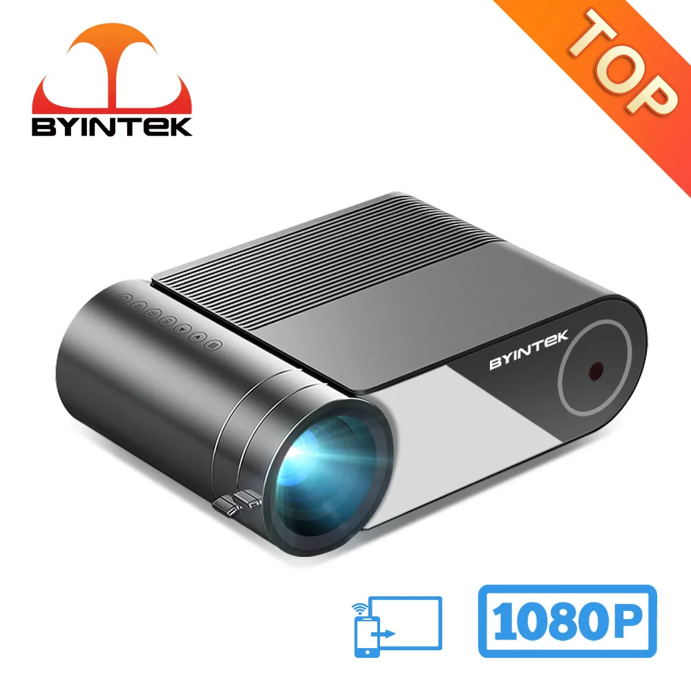 

Мини светодиодный проектор BYINTEK K9 Full HD 1080P, портативный видеопроектор для домашнего кинотеатра (опция Wifi-дисплей для смартфонов и планшетов)