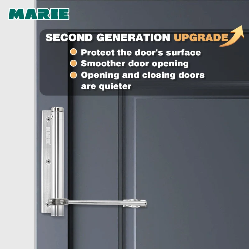 MARIE 1 шт. Надежный алюминиевый Дверной доводчик Регулируемая поверхность