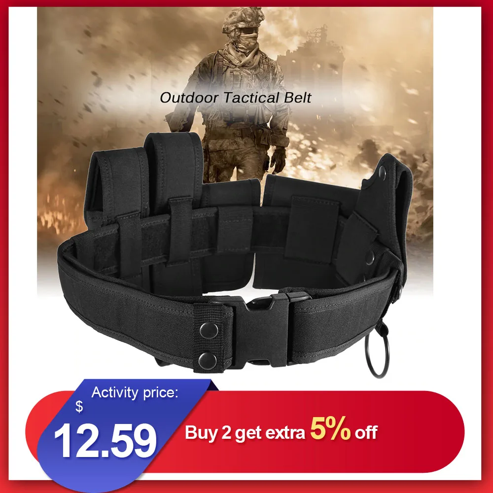 Lixada Открытый тактический ремень для обеспечения безопасности модульный военный