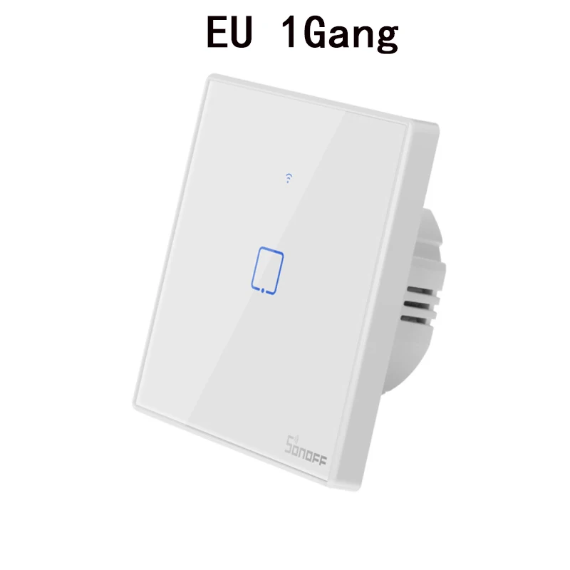 EU 1 Gang Сенсорный выключатель Умный светильник переключатель Панель настенный прерыватель 1/2/3 wifi светильник переключатель US/EU/UK розетки работать с Alexa Google Home - Комплект: EU 1 Gang