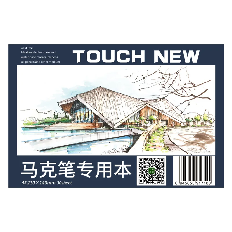 

TOUCHFIVE 30 Sheets A5 Marker Pad Sketchbook Drawing Notebook White Paper School Stationery Notepad Notitieboek Cuaderno