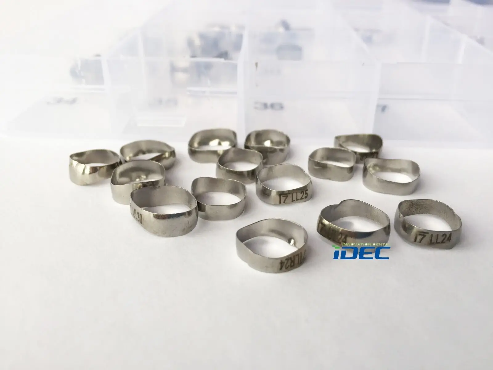 Dental Bands Plain Second Molar Bands Orthodontics Stainless Steel Bands #16-#30 60PCS/box