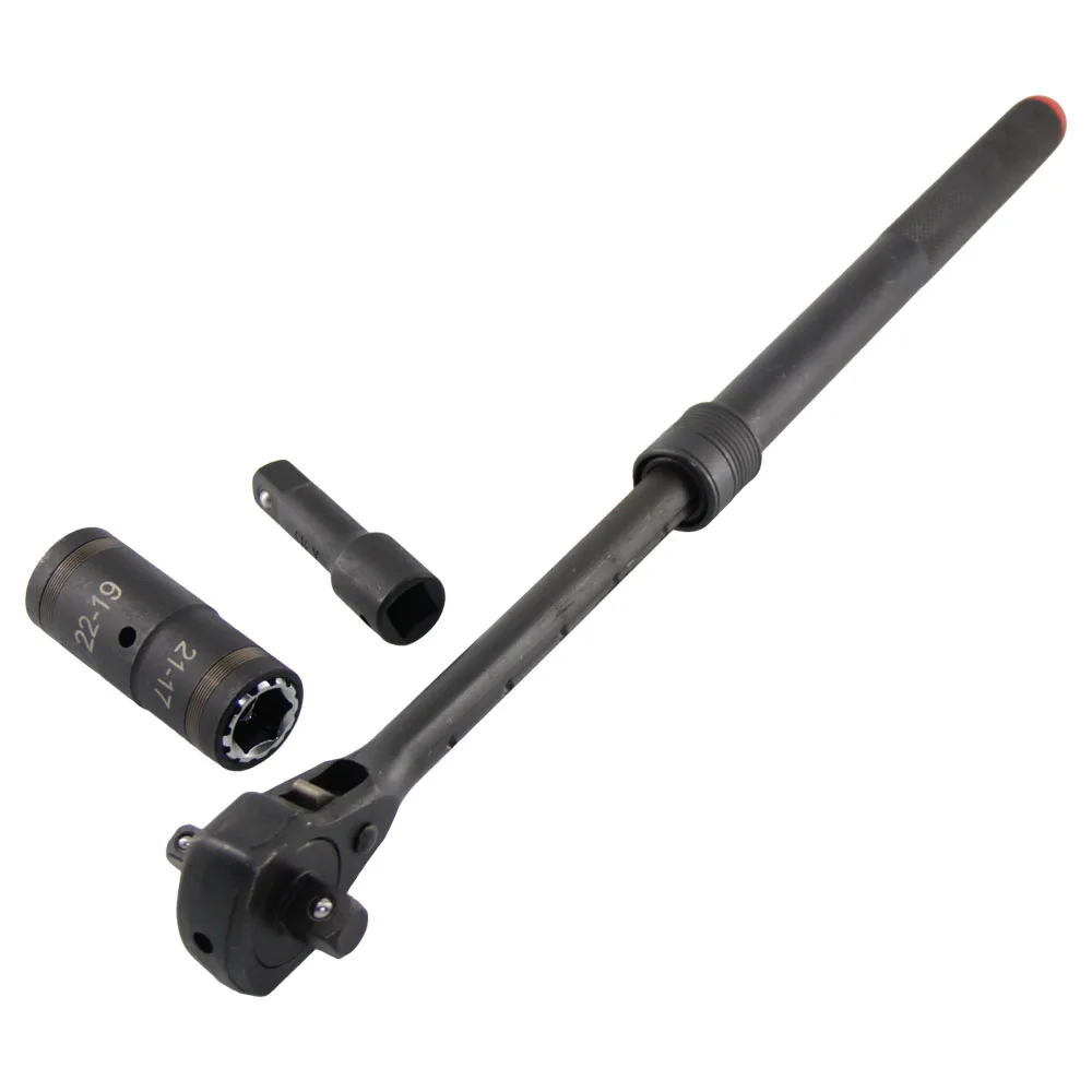 2 в 1 с двумя головками Выдвижная ключ храповым механизмом и 4 шин воздействия