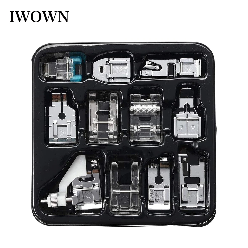 

11Pcs Household Sewing Machine Presser Foot Kit Snap On Sewing Machine Foot for Low Shank Sewing Machine DIY Sewing Accessories