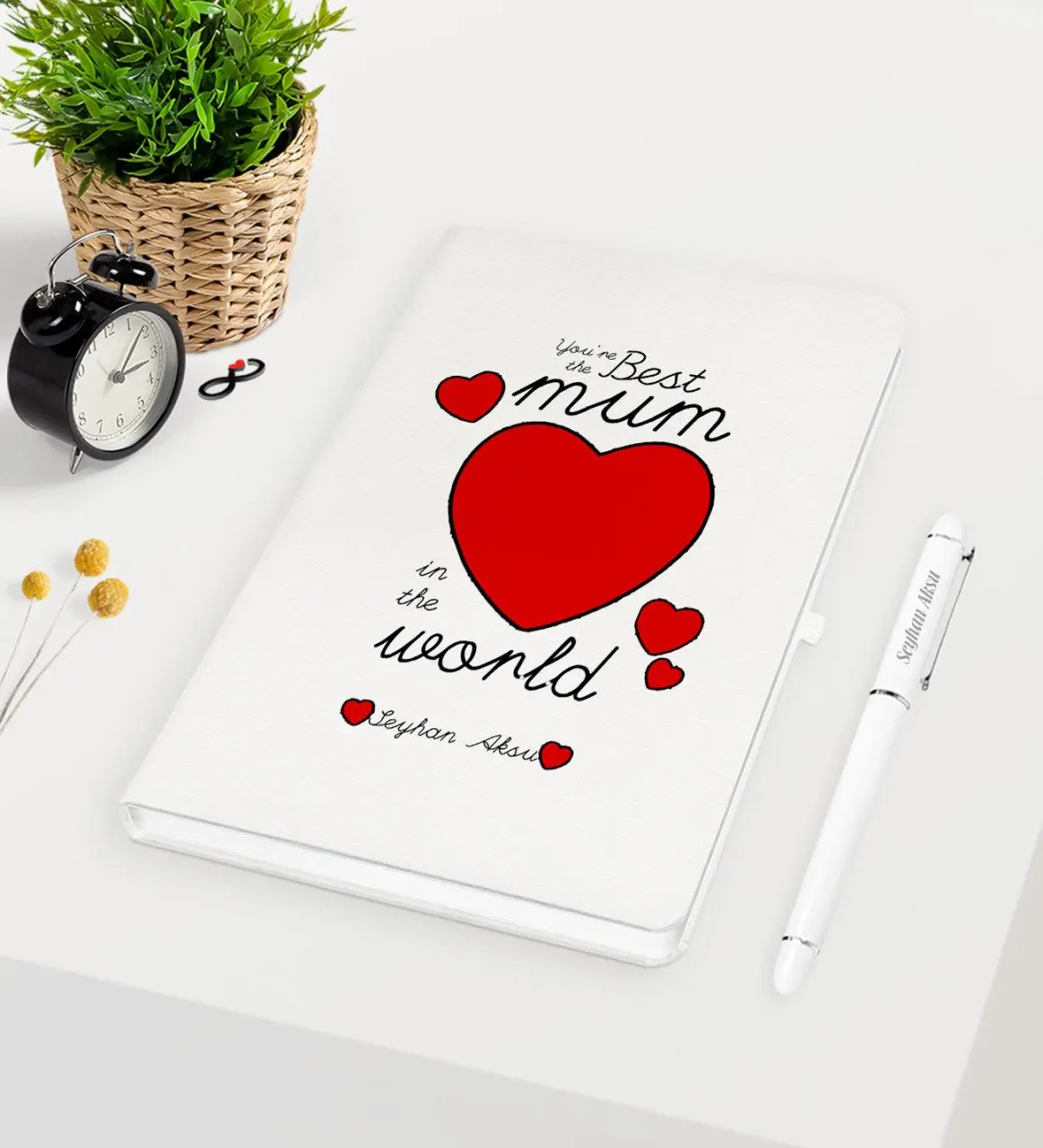 

Персонализированный мир лучшая мать белая ручка для записной книжки набор-12