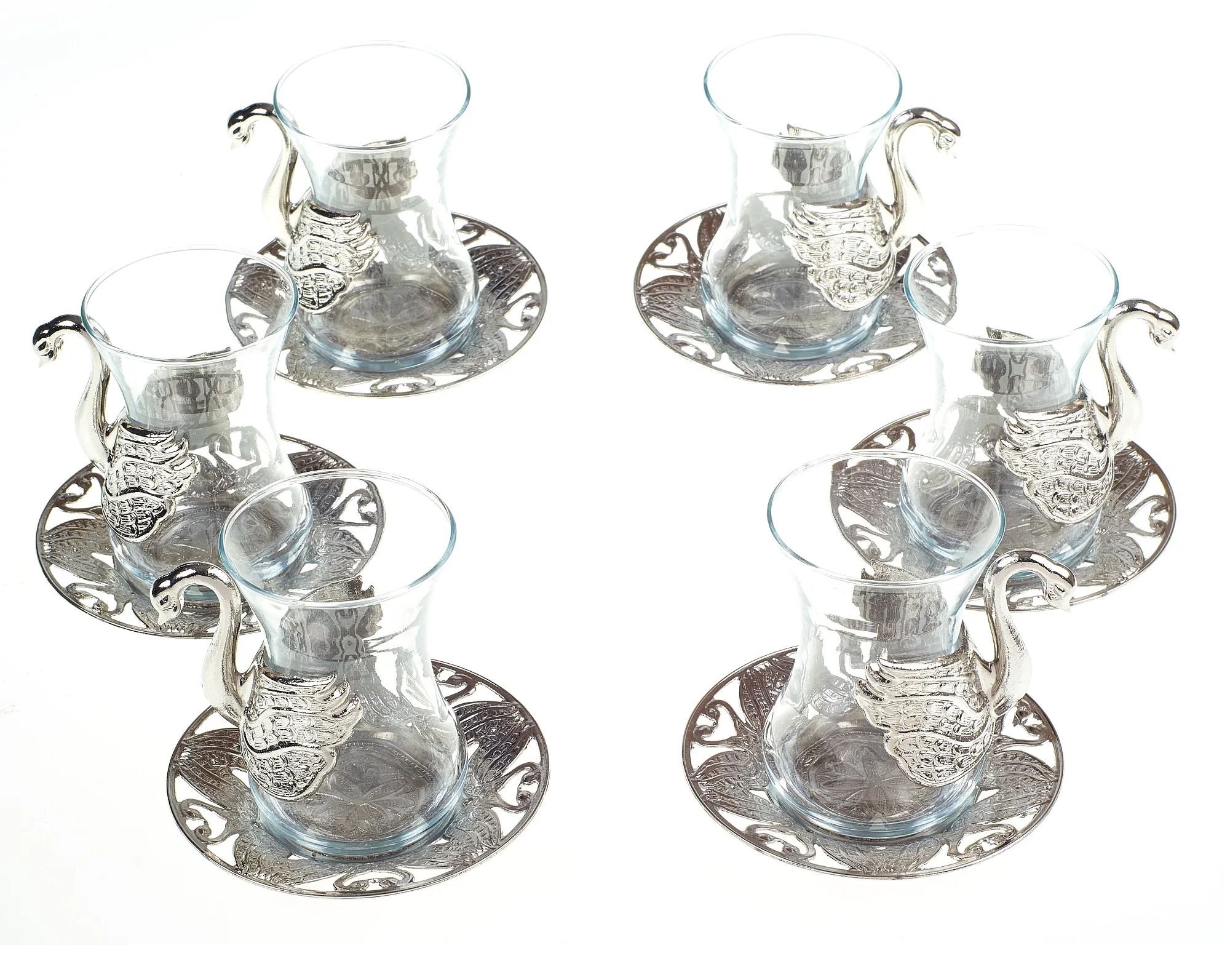 Турецкий чайный набор для 6 человек с сервировочным лотком Турецкая чайная чашка