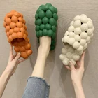 Зеленые летние тапочки с пузырьками, женская обувь с массажной подошвой, женские сандалии 2022, мужские и женские шлепанцы из ЭВА