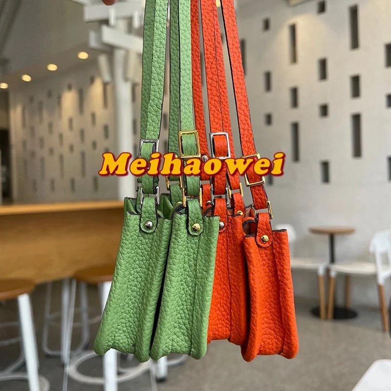 NEW First Togo Cow Leather Bag Pendant Cute Leather Mini Bag Ornaments Fashion Llipstick Bag Earphones Car Ornaments