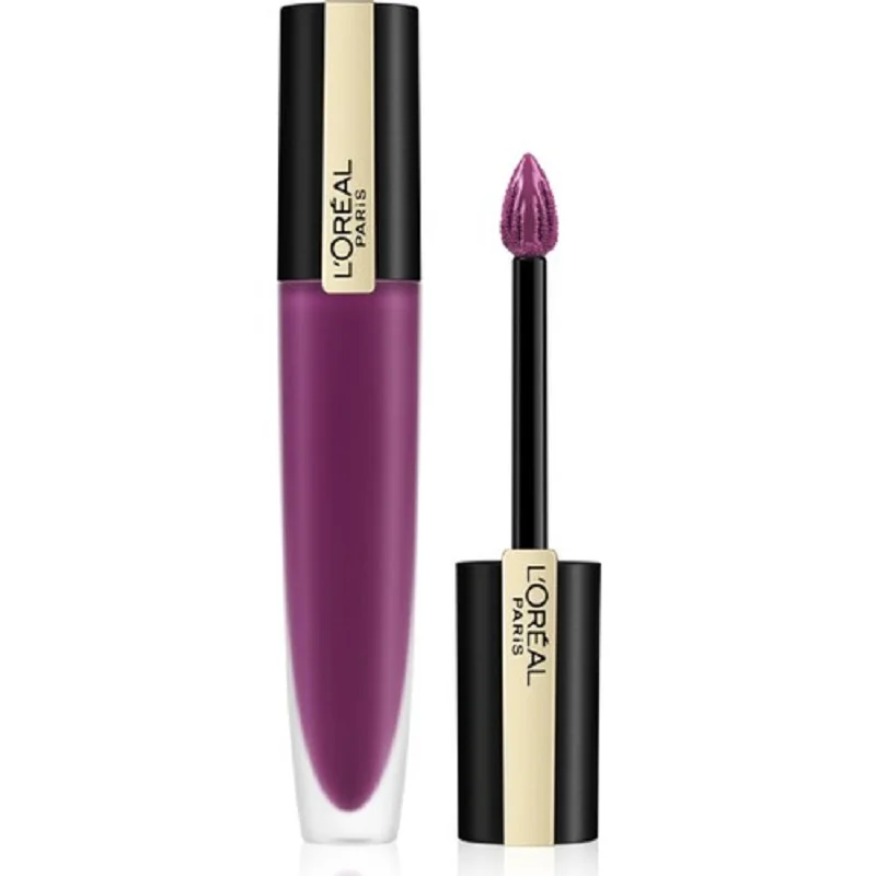 L'Oréal Paris Rouge Signature Liquid Matte Purple Lipstick - 104 I Rebel