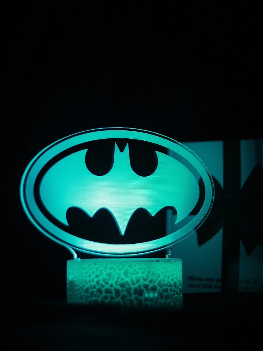 Светодиодный ночник PALMEXX 3D светильник LED RGB 7 цветов (бэтман) | Освещение