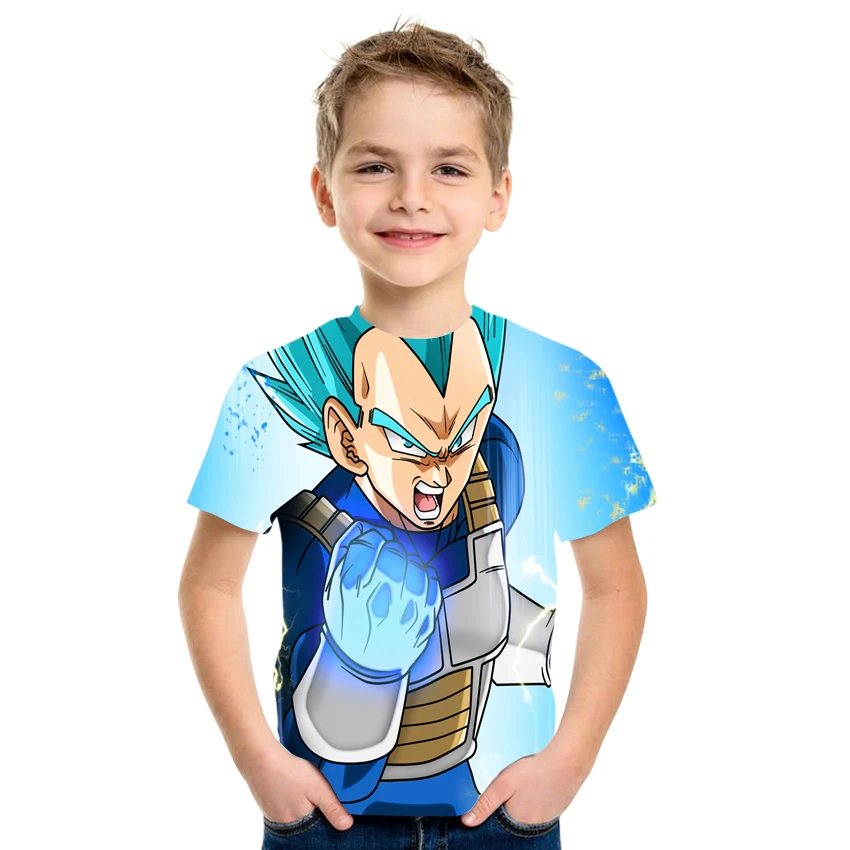 

New Summer 2021 Children's T-shirts Boys and Children Children's Anime Cartoon Characters Short Sleeve Children's 3D T-shirts