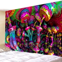 colorful mandela tapestry wall hanging psychedelic yoga hippie beach carpet home dorm decor art print wall mushroom plants cloth