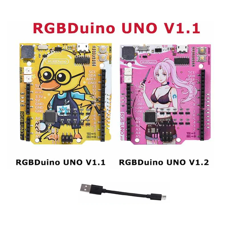 

Макетная плата RGBDuino UNO V1.1/V1.2, микроконтроллер с чипом ATmega328P, CH340C VS Arduino UNO R3 для Raspberry Pi 4 Pi 3