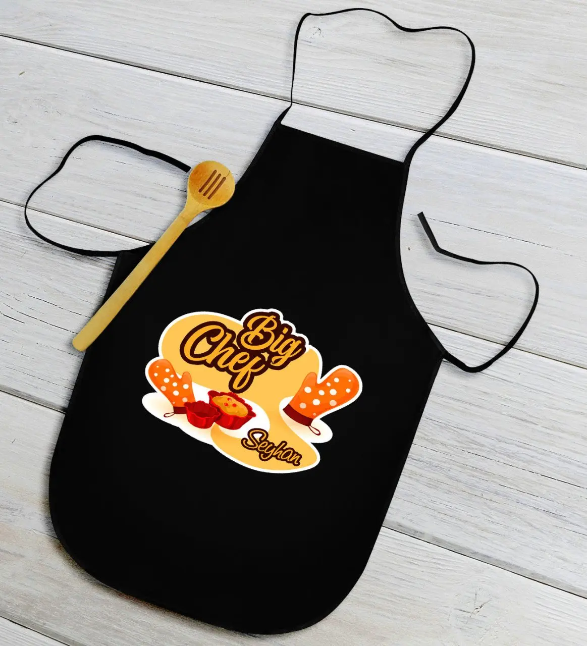 

Personalized Big Chef Black Kitchen Önlüğü-2