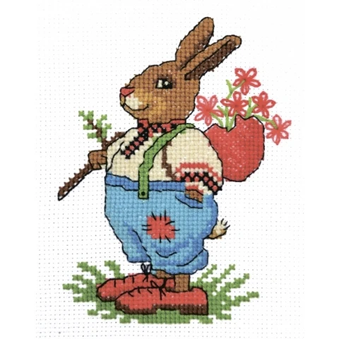 Набор для вышивания крестом Повитруля арт.П1-041 Мистер Банни |