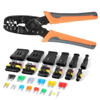 iws 1424b crimper plier with 240pcs terminal set waterproof car motorcycle auto electrical wire connector plug kit terminal