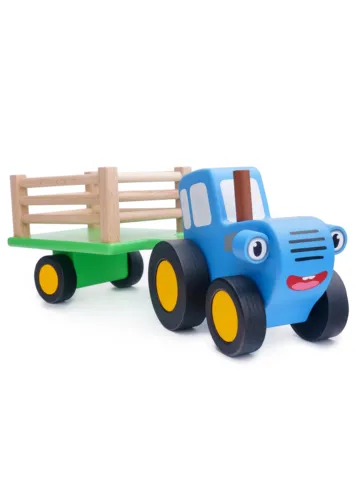 Игрушка Синий Трактор с прицепом