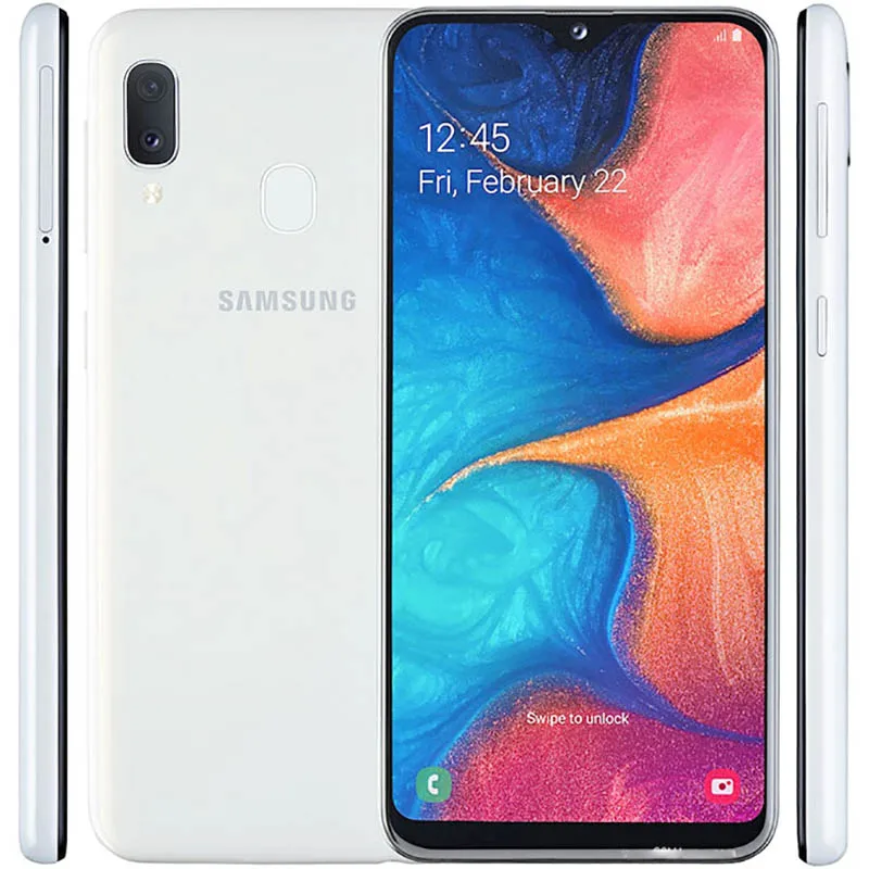 samsung galaxy a20e a202f 5 8 inches dual sim 3gb ram 32gb rom 13 mp camera android smartphone refurbished unlocked cell phone free global shipping