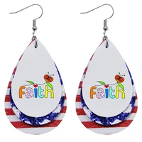 leather earrings for party faith my happy i love jesus new year 2021