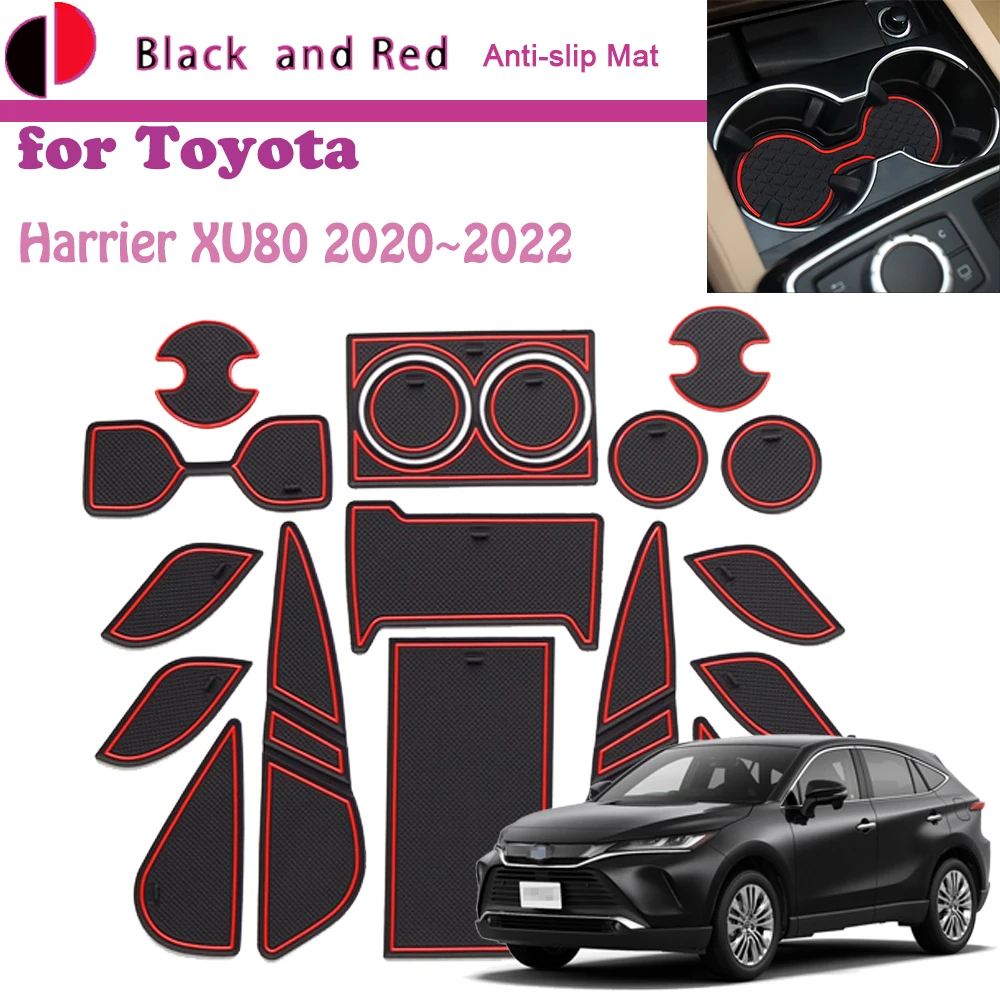 

Rubber Mat Door Groove for Toyota Harrier XU80 Venza XLE 2020 2021 2022 Cup Cushion Gate Storage Slot Coaster Dust-proof Sticke