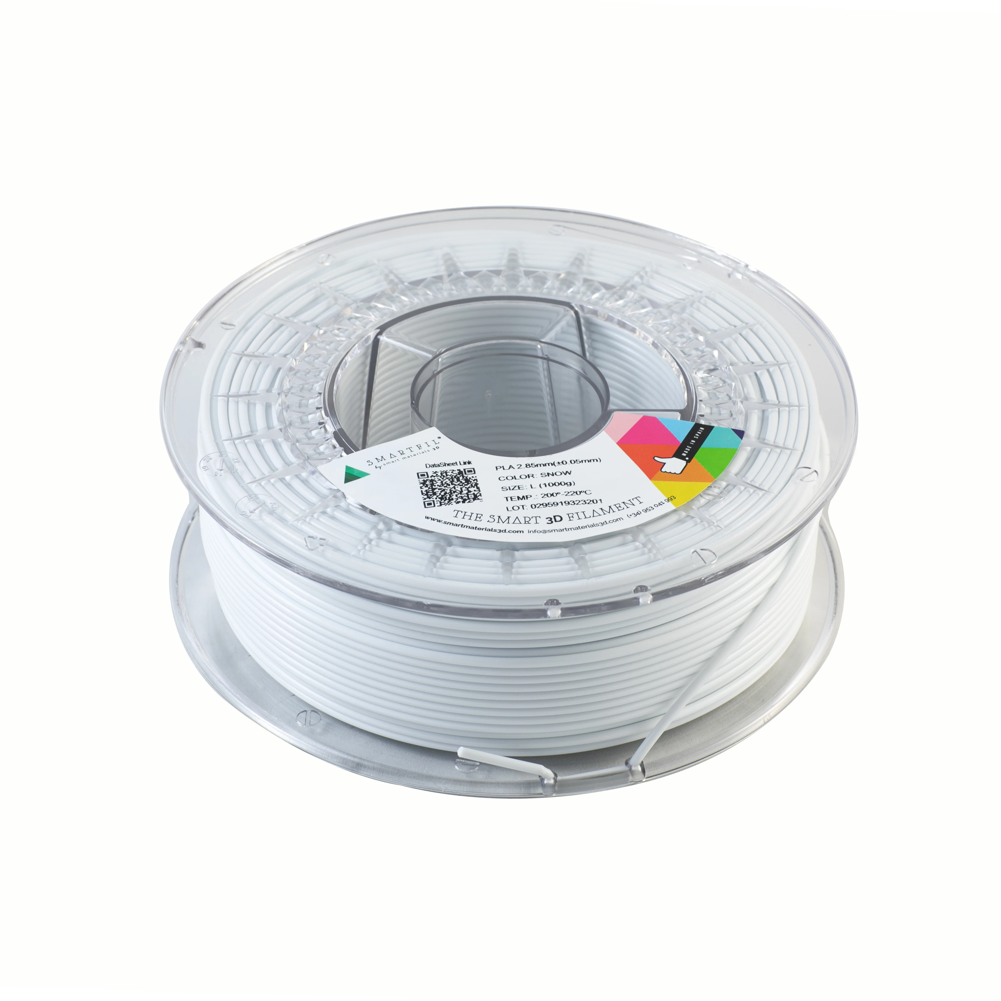 Наполнитель для 3d-печати SMARTFIL PLA 2 85 мм SNOW 1000 г | Компьютеры и офис