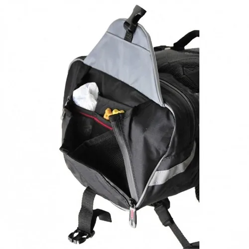 Охотник двойной рюкзак для собаки маленький черный путешествия Ezydog сумкидвойной