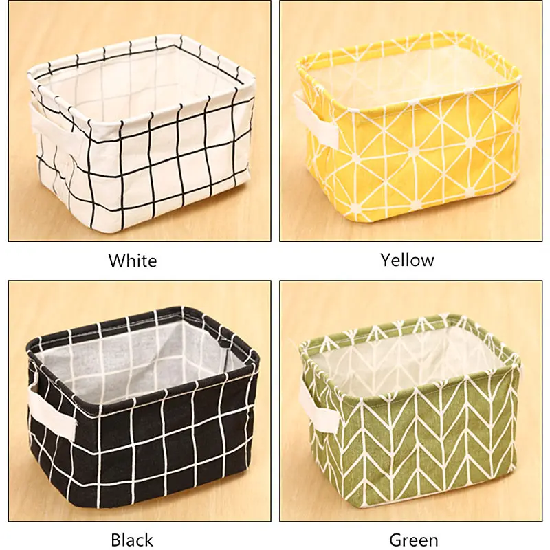 Разноцветная корзина для хранения на столе Высококачественная хлопковая белья