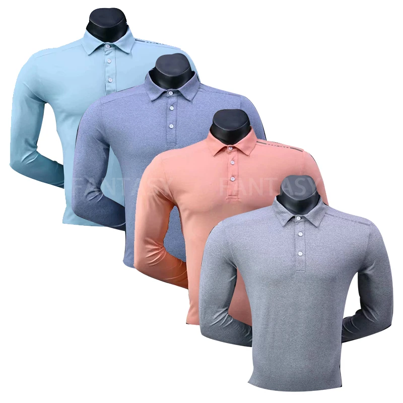 

Мужские длинные рубашки, Спортивная компрессионная быстросохнущая Спортивная футболка для бега, рубашка с лацканами и пуговицами для трен...