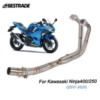 header pipe for kawasaki ninja 400 250 2017 2018 2019 2020 2021 exhaust front middle link pipe slip on 51mm muffler stainless