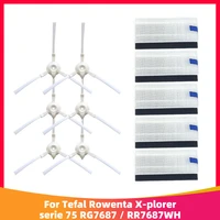 replacement side brush hepa filter parts for tefal rowenta x plorer serie 75 rg7687 rr7687wh robotic vacuum cleaner