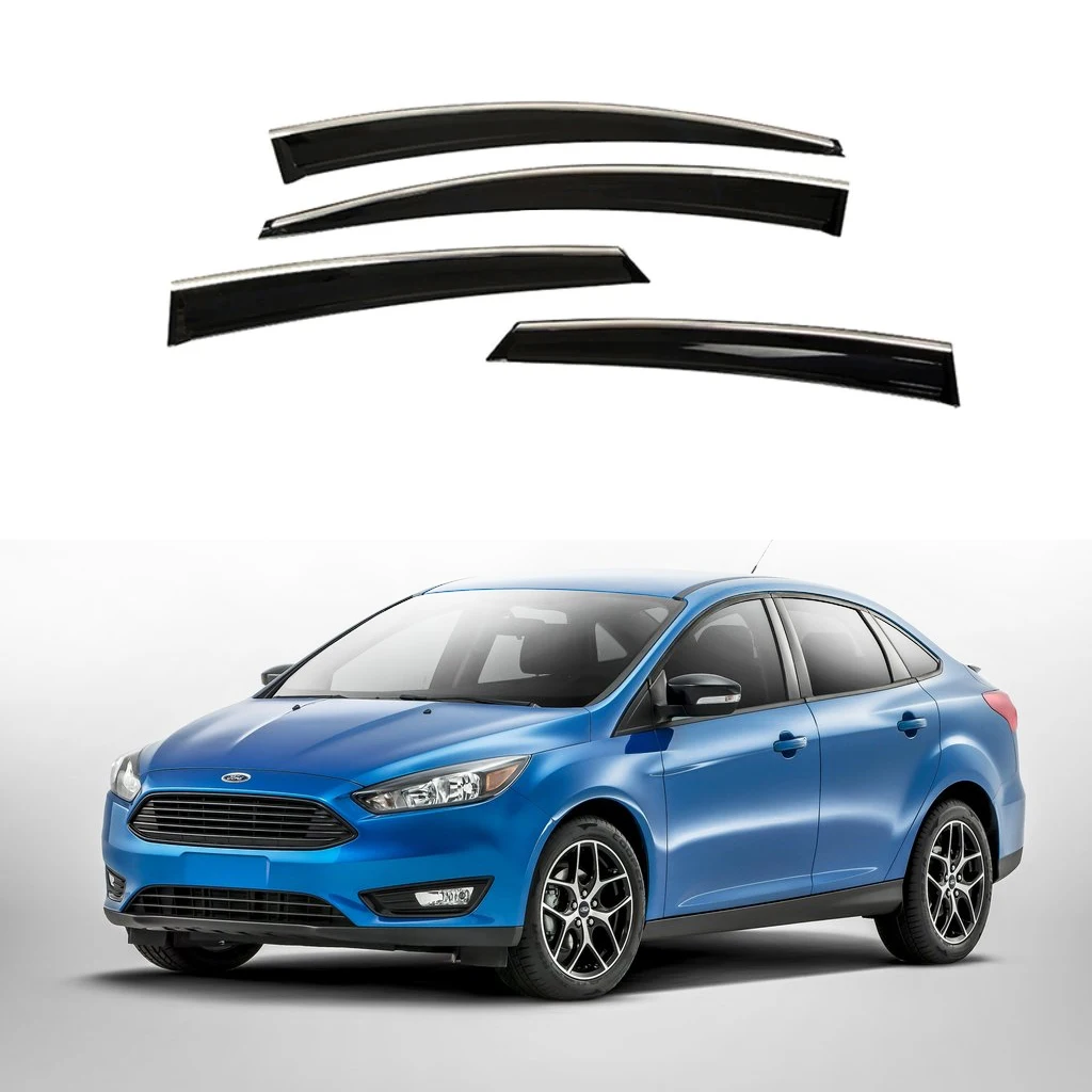 Для Ford Focus 3 Mk3 седан 2011 2012 2013 2014 2015 2016 2017 боковые окна хромированные ветрозащитные