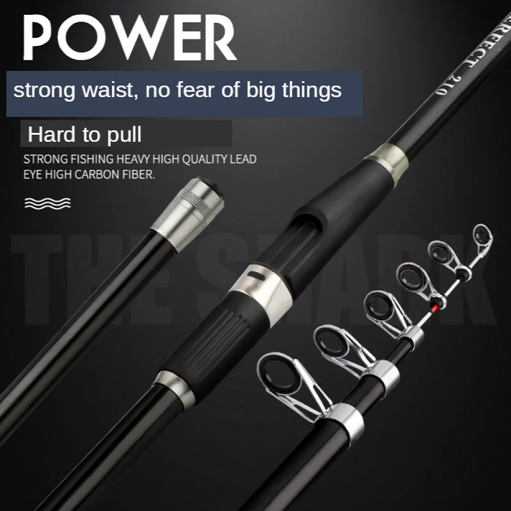 

Carbon Spinning Fishing Rod Luminous Telescopic Pole Power Fishing Tackle Lure Rod Canne Spinning Metal Reels Tossing Raft