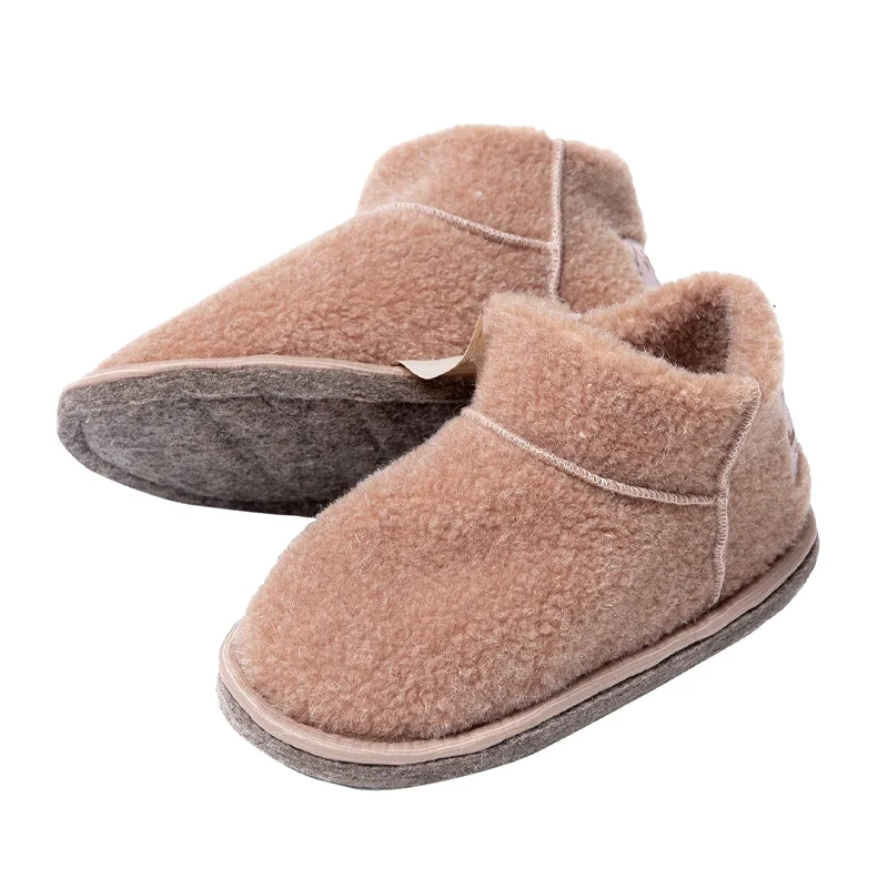 Uggs for children camel wool lamb woollamb warm felt fur Ugg boys and girls beige color boots fashion winter slippers soft sole chongka chuni numdah