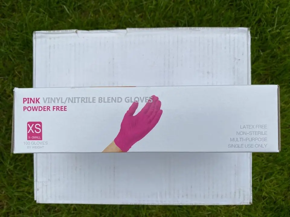 Nitrile gloves-vinyl Pink 100 pcs size XS &quotWally plastic&quot (China) |